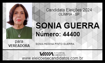 Candidato SONIA GUERRA 2024 - OLÍMPIA - Eleições