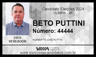 Candidato BETO PUTTINI 2024 - OLÍMPIA - Eleições