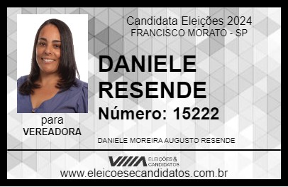 Candidato DANIELE RESENDE 2024 - FRANCISCO MORATO - Eleições