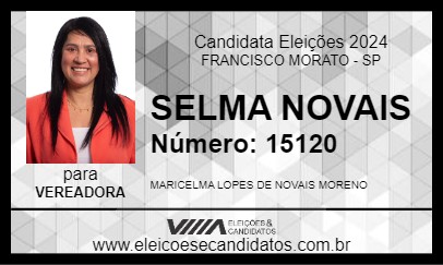 Candidato SELMA NOVAIS 2024 - FRANCISCO MORATO - Eleições