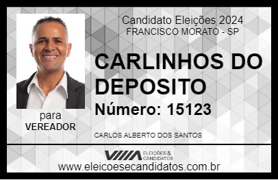 Candidato CARLINHOS DO DEPOSITO 2024 - FRANCISCO MORATO - Eleições