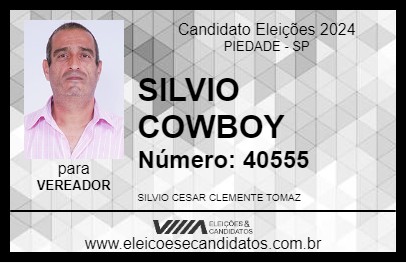 Candidato SILVIO COWBOY 2024 - PIEDADE - Eleições