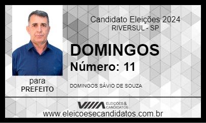 Candidato DOMINGOS 2024 - RIVERSUL - Eleições