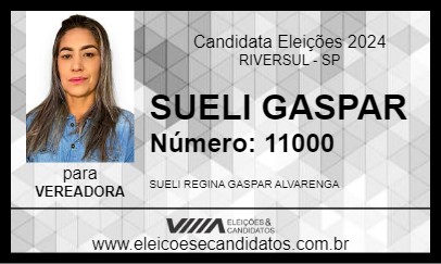 Candidato SUELI GASPAR 2024 - RIVERSUL - Eleições