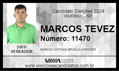 Candidato MARCOS TEVEZ 2024 - RIVERSUL - Eleições