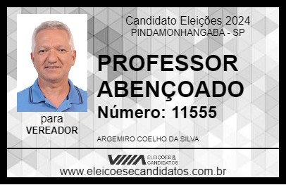 Candidato PROFESSOR ABENÇOADO 2024 - PINDAMONHANGABA - Eleições