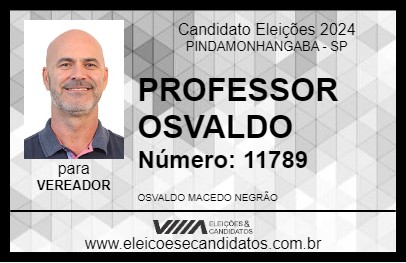 Candidato PROFESSOR OSVALDO 2024 - PINDAMONHANGABA - Eleições