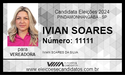 Candidato IVIAN SOARES 2024 - PINDAMONHANGABA - Eleições