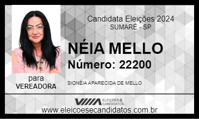 Candidato NÉIA MELLO 2024 - SUMARÉ - Eleições