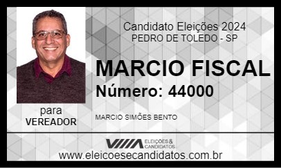 Candidato MARCIO FISCAL 2024 - PEDRO DE TOLEDO - Eleições