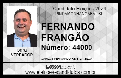 Candidato FERNANDO FRANGÃO 2024 - PINDAMONHANGABA - Eleições