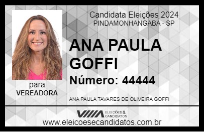 Candidato ANA PAULA GOFFI 2024 - PINDAMONHANGABA - Eleições