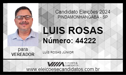 Candidato LUIS ROSAS 2024 - PINDAMONHANGABA - Eleições