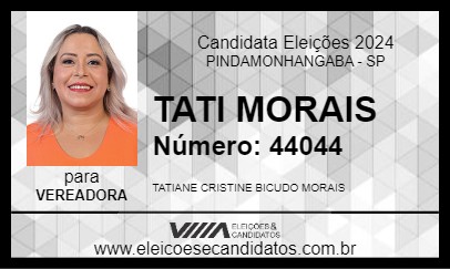 Candidato TATI MORAIS 2024 - PINDAMONHANGABA - Eleições