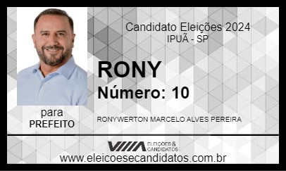 Candidato RONY 2024 - IPUÃ - Eleições