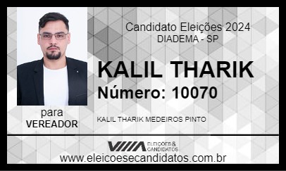 Candidato KALIL THARIK 2024 - DIADEMA - Eleições