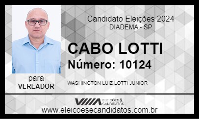 Candidato CABO LOTTI 2024 - DIADEMA - Eleições