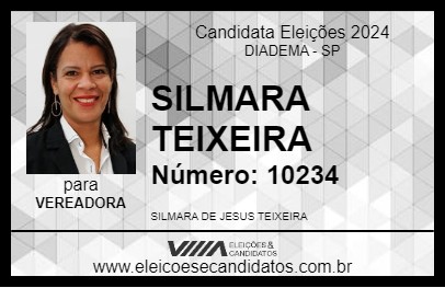 Candidato SILMARA TEIXEIRA 2024 - DIADEMA - Eleições