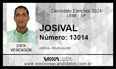 Candidato JOSIVAL 2024 - LEME - Eleições