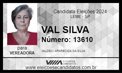 Candidato VAL SILVA 2024 - LEME - Eleições