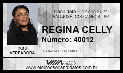 Candidato REGINA CELLY 2024 - SÃO JOSÉ DOS CAMPOS - Eleições