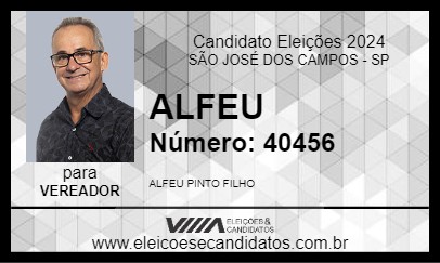 Candidato ALFEU 2024 - SÃO JOSÉ DOS CAMPOS - Eleições