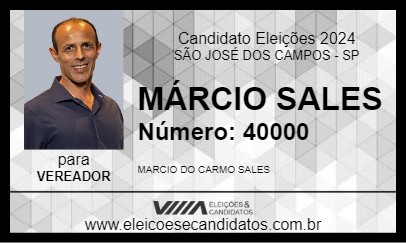 Candidato MÁRCIO SALES 2024 - SÃO JOSÉ DOS CAMPOS - Eleições