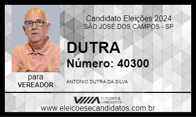 Candidato DUTRA 2024 - SÃO JOSÉ DOS CAMPOS - Eleições