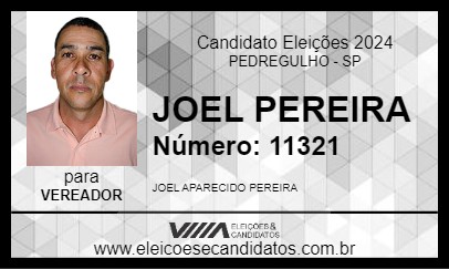 Candidato JOEL PEREIRA 2024 - PEDREGULHO - Eleições