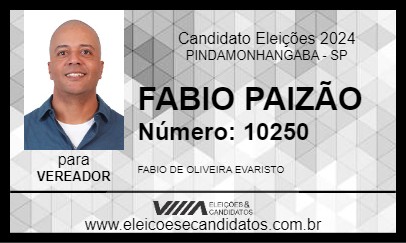 Candidato FABIO PAIZÃO 2024 - PINDAMONHANGABA - Eleições