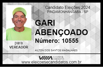 Candidato GARI ABENÇOADO 2024 - PINDAMONHANGABA - Eleições