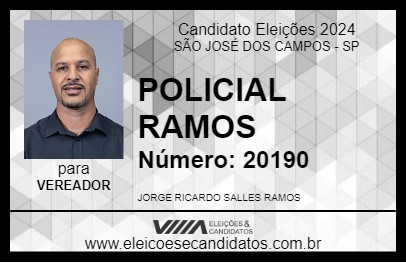 Candidato POLICIAL RAMOS 2024 - SÃO JOSÉ DOS CAMPOS - Eleições