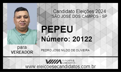 Candidato PEPEU 2024 - SÃO JOSÉ DOS CAMPOS - Eleições