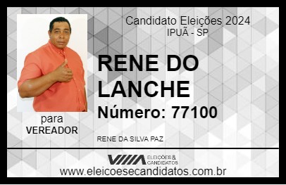 Candidato RENE DO LANCHE 2024 - IPUÃ - Eleições