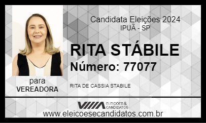 Candidato RITA STÁBILE 2024 - IPUÃ - Eleições