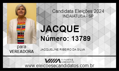 Candidato JACQUE 2024 - INDAIATUBA - Eleições