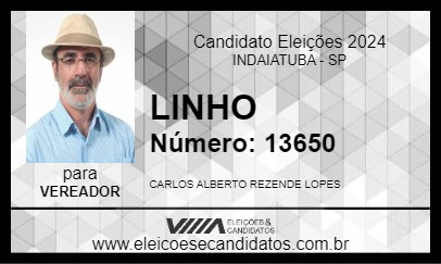 Candidato LINHO 2024 - INDAIATUBA - Eleições