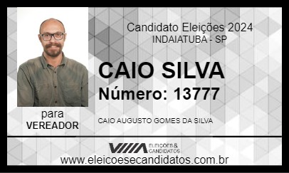 Candidato CAIO SILVA 2024 - INDAIATUBA - Eleições