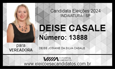 Candidato DEISE CASALE 2024 - INDAIATUBA - Eleições