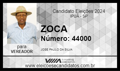 Candidato ZOCA 2024 - IPUÃ - Eleições