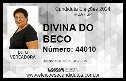 Candidato DIVINA DO BECO 2024 - IPUÃ - Eleições