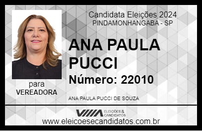 Candidato ANA PAULA PUCCI 2024 - PINDAMONHANGABA - Eleições