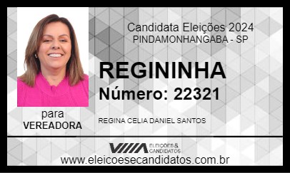 Candidato REGININHA 2024 - PINDAMONHANGABA - Eleições