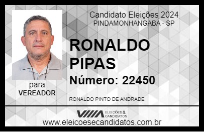 Candidato RONALDO PIPAS 2024 - PINDAMONHANGABA - Eleições