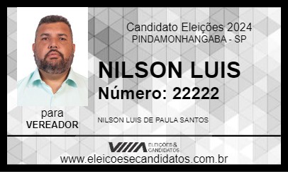 Candidato NILSON LUIS 2024 - PINDAMONHANGABA - Eleições