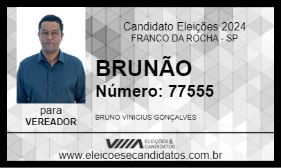 Candidato BRUNÃO 2024 - FRANCO DA ROCHA - Eleições