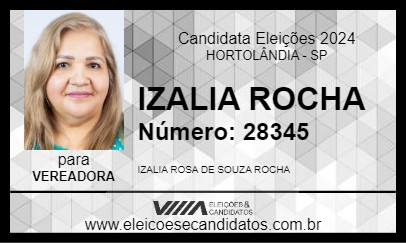 Candidato IZALIA ROCHA 2024 - HORTOLÂNDIA - Eleições