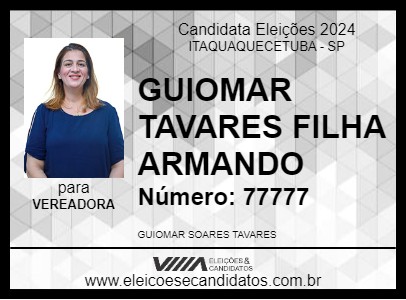 Candidato GUIOMAR TAVARES 2024 - ITAQUAQUECETUBA - Eleições