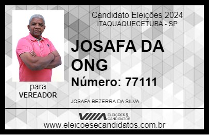 Candidato JOSAFA DA ONG 2024 - ITAQUAQUECETUBA - Eleições