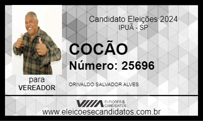 Candidato COCÃO 2024 - IPUÃ - Eleições